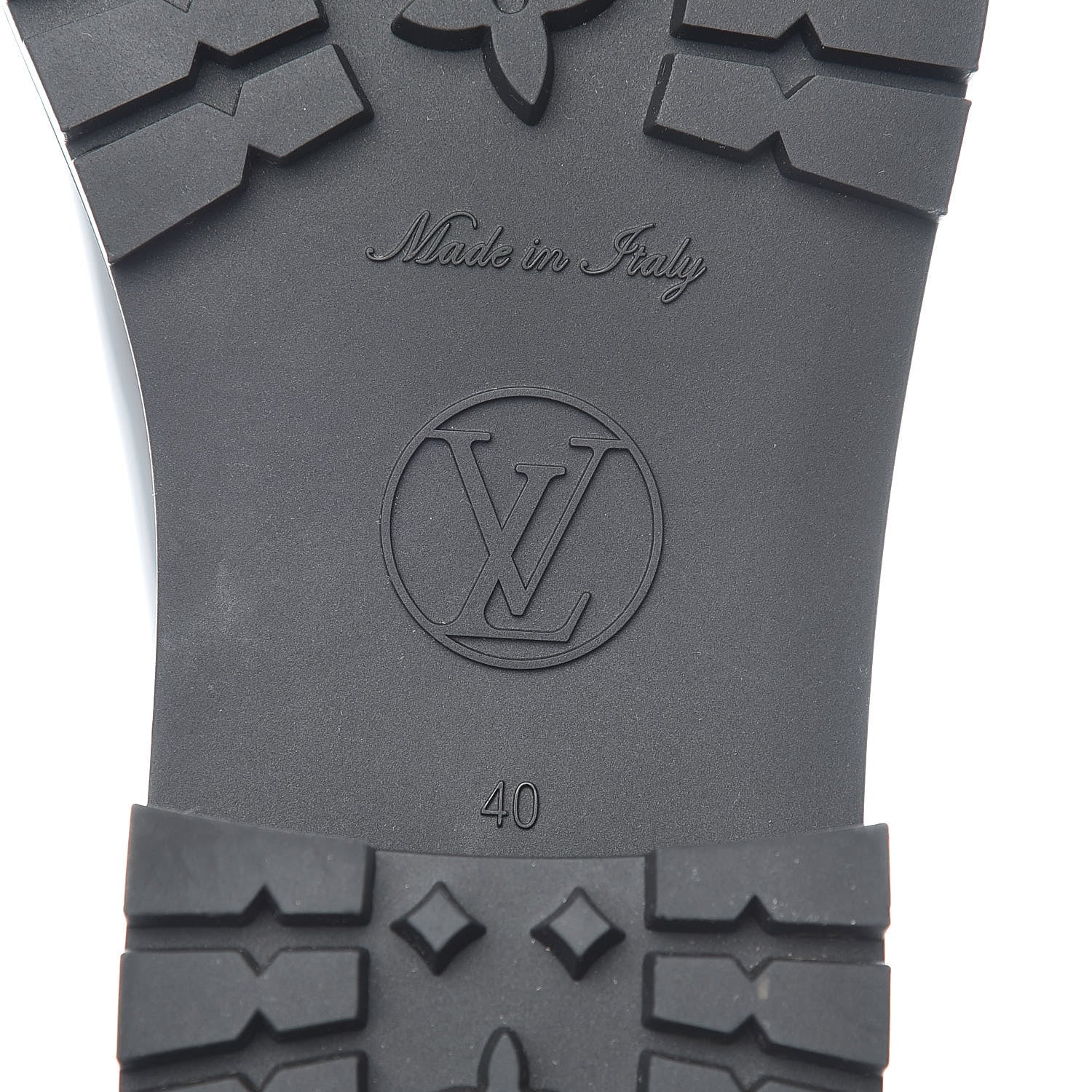 Louis Vuitton Rubber Embossed Monogram Drops Flat Half Boots 40 Black 5 of 8