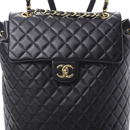 Chanel Calfskin Quilted Large Urban Spirit Backpack Black 7 of 10