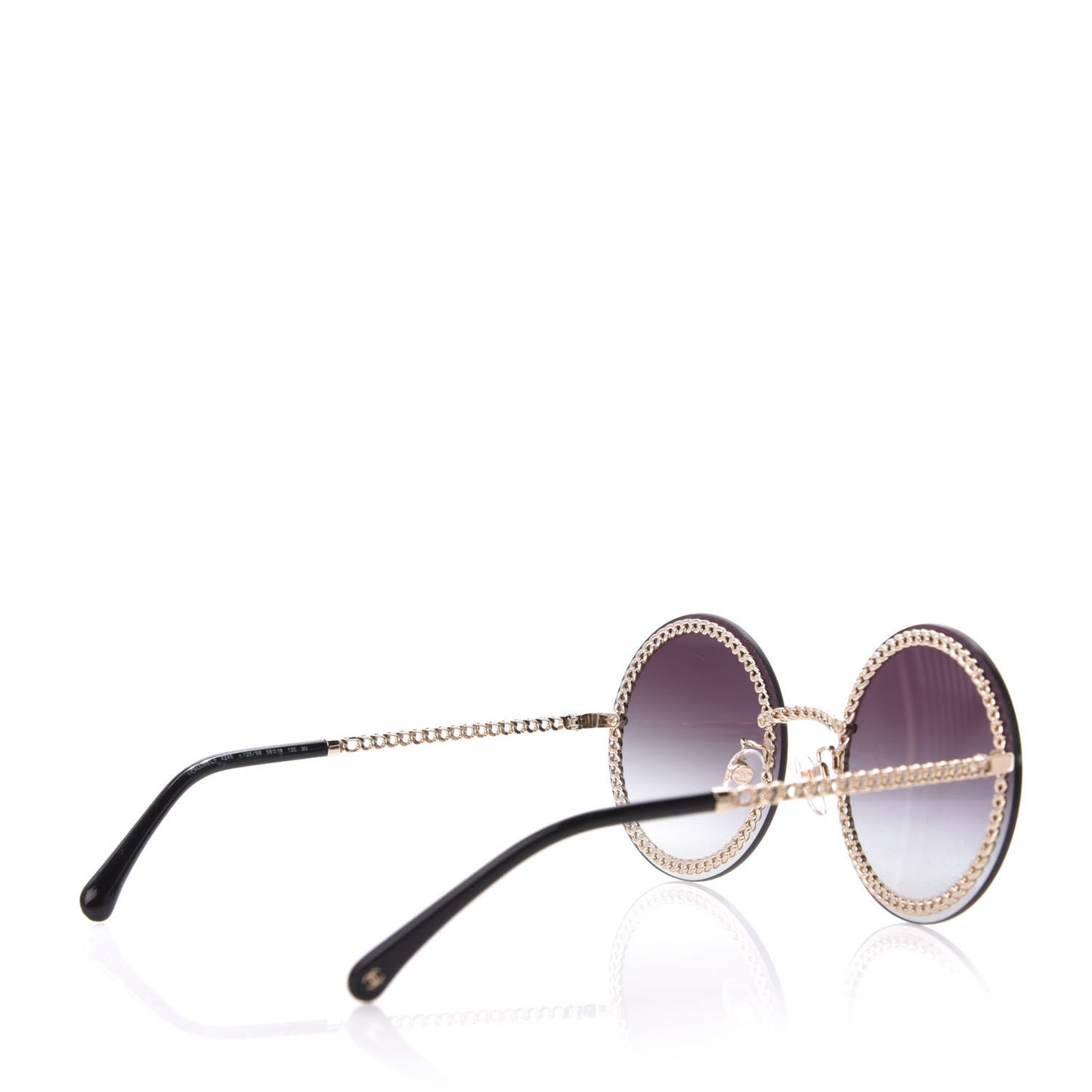 Round Chain Sunglasses 4245 Gold