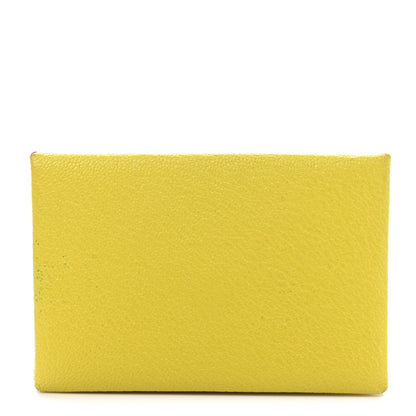 Hermes Chevre Mysore Calvi Card Case Lime 1 of 9