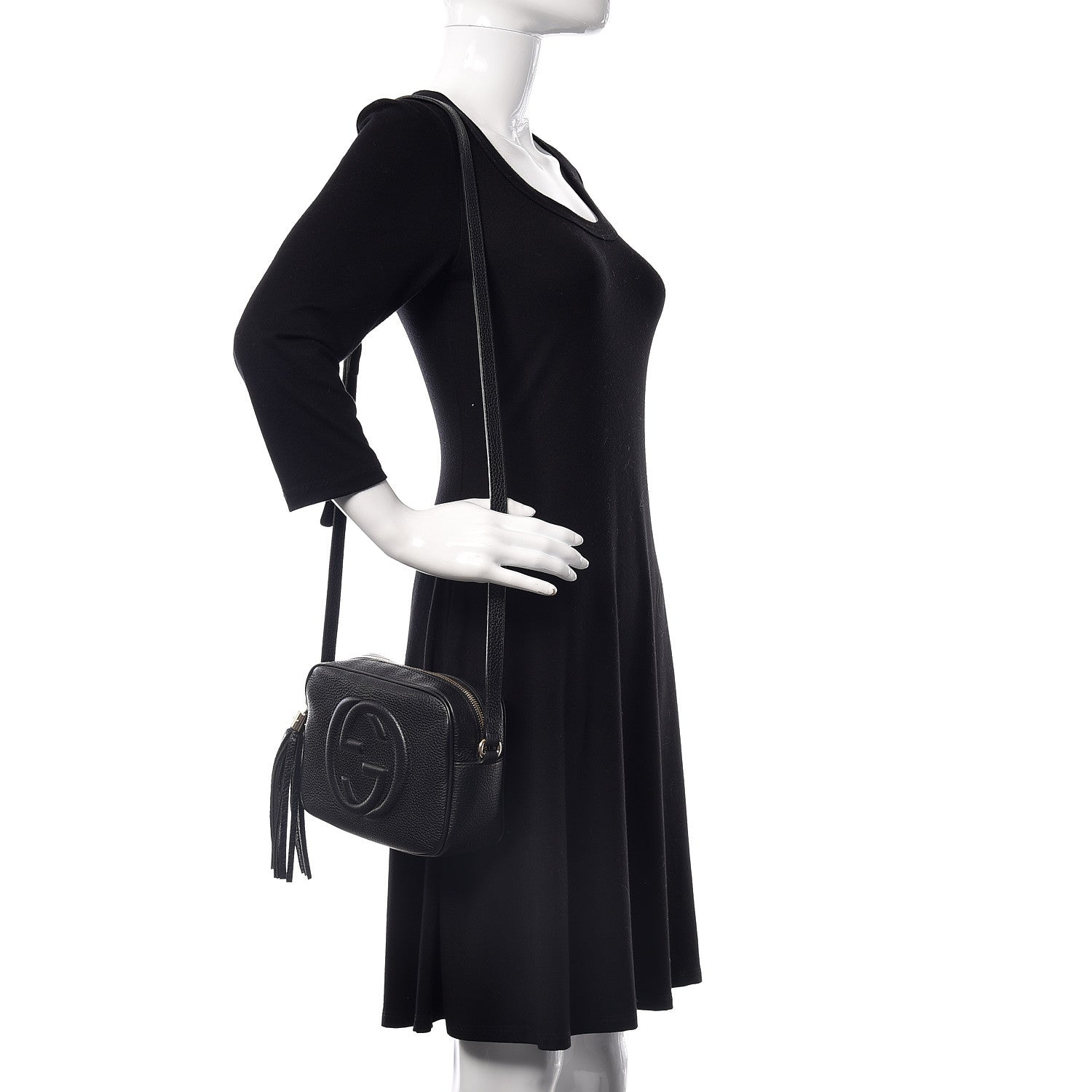Gucci Pebbled Calfskin Small Soho Disco Bag Black 2 of 11