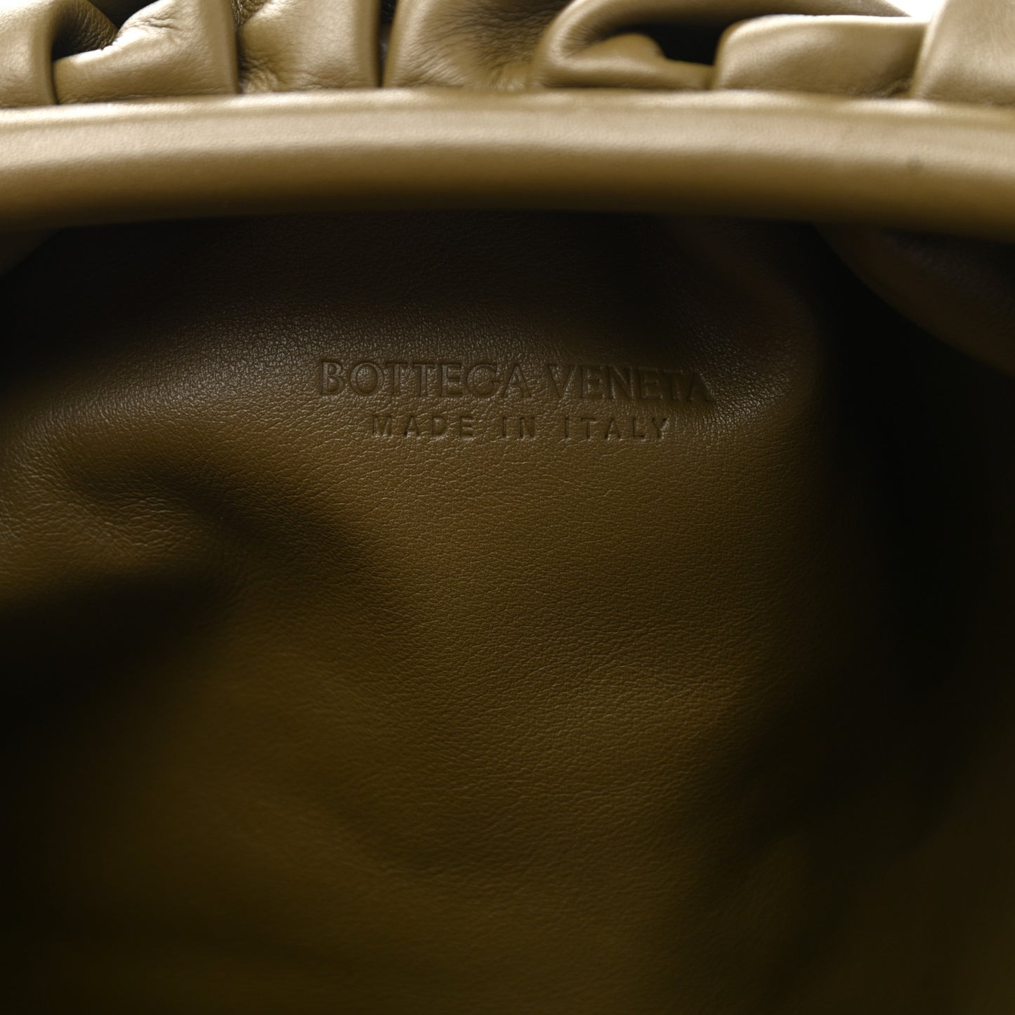 Smooth Butter Calf The Pouch Oversized Clutch Kaki Fondent