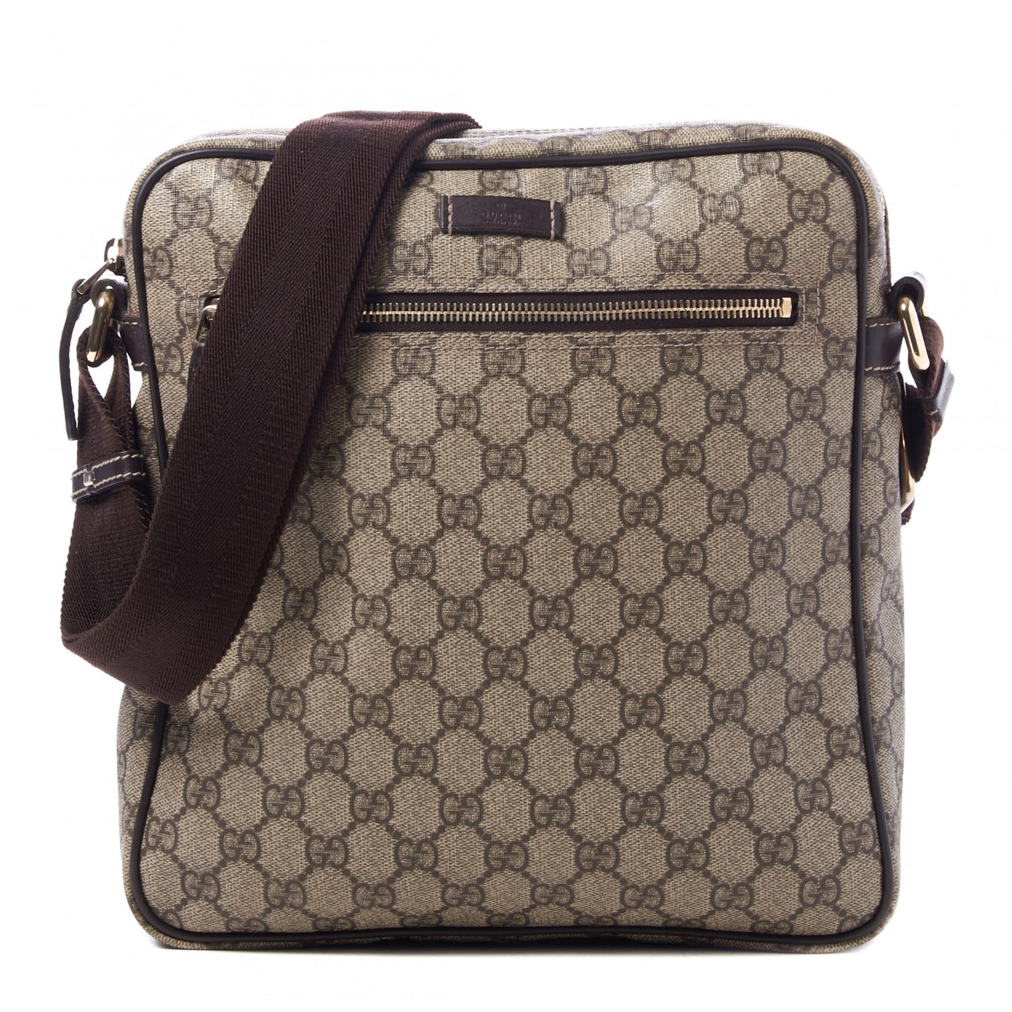 GG Plus Monogram Medium Messenger Bag Dark Brown