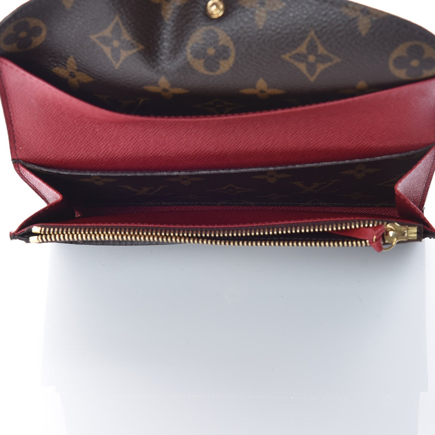Monogram Emilie Wallet Red