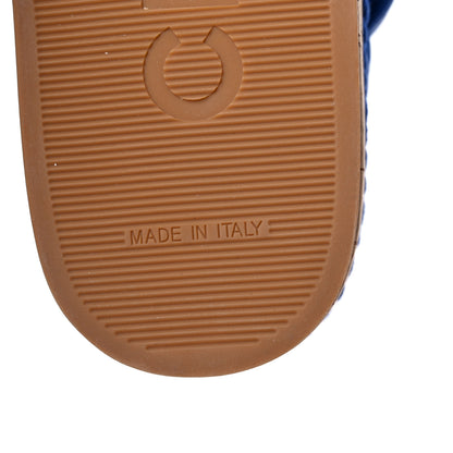 Chanel Cord Lambskin Quilted Logo Sandals 40 Blue 8 of 10