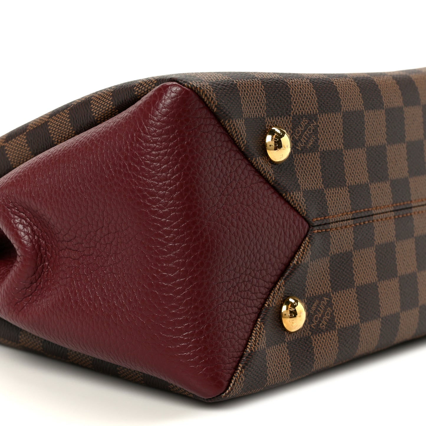 Damier Ebene Cuir Taurillon Brittany Bordeaux
