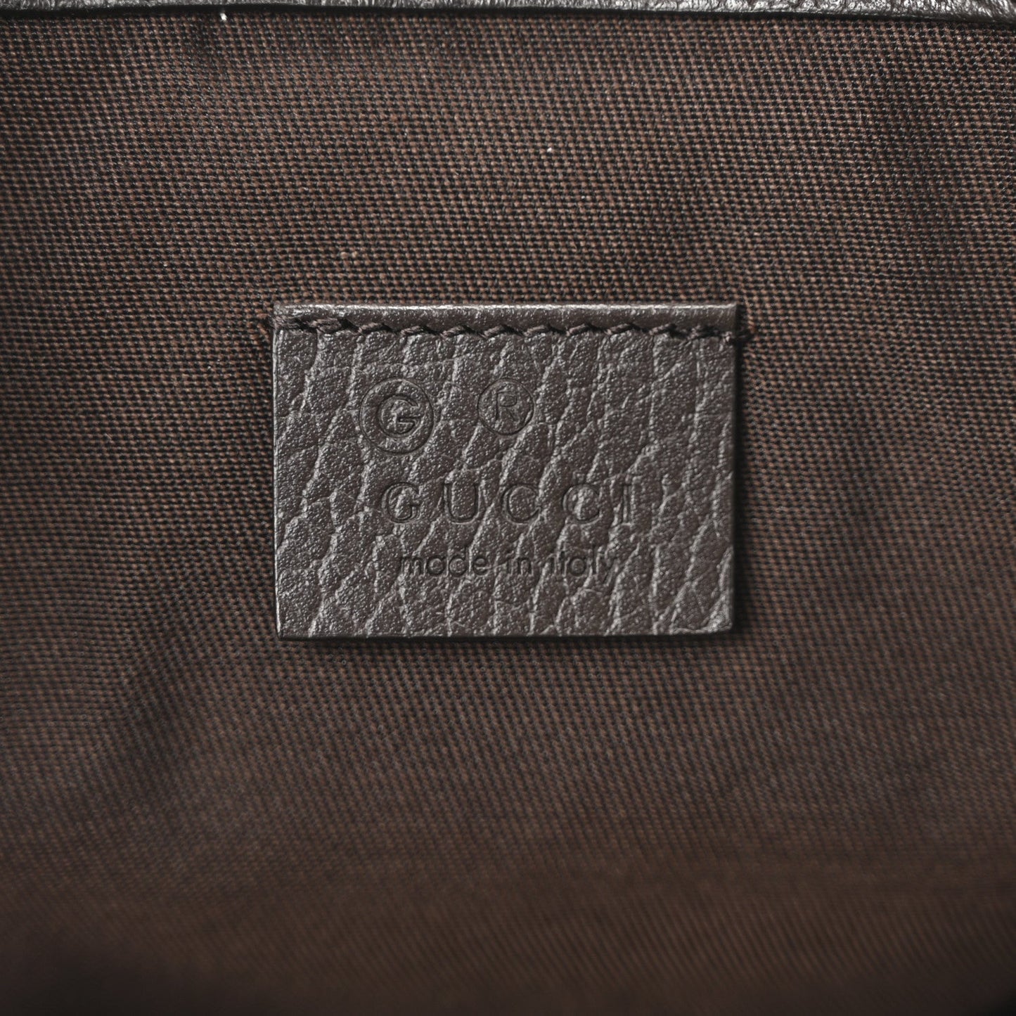 Monogram Dollar Calfskin O Drawstring Backpack Beige Ebony Testa di Moro Dark Chocolate