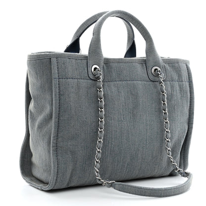 Chanel Denim Small Deauville Tote Light Blue 4 of 11