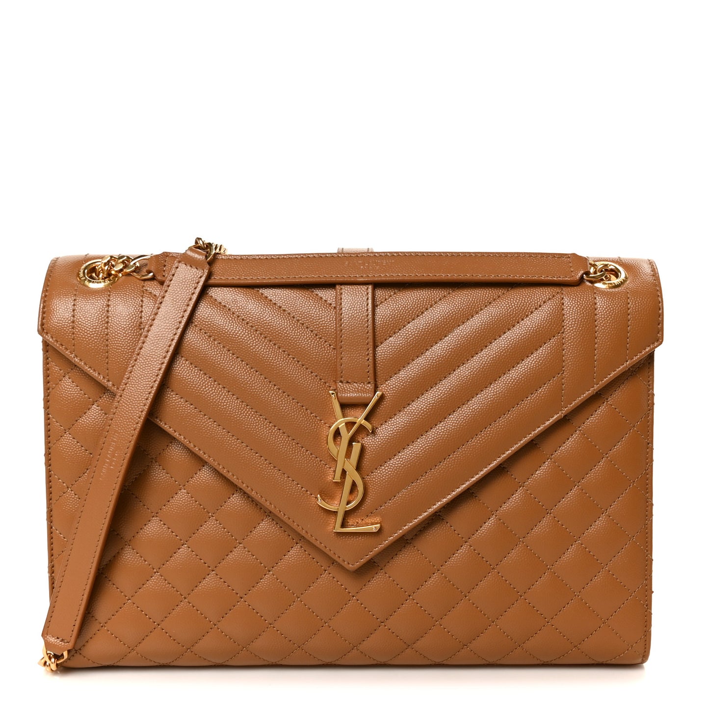 Grain De Poudre Textured Mixed Matelasse Triquilt Large Monogram Satchel Naturel