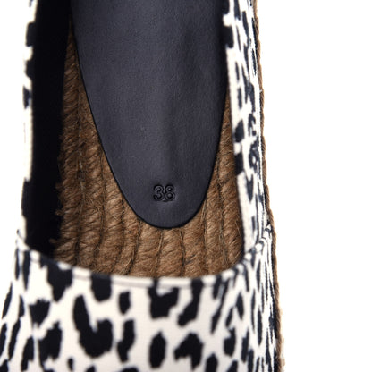 Saint Laurent Canvas Leopard Print Espadrilles 38 Latte Black 9 of 13
