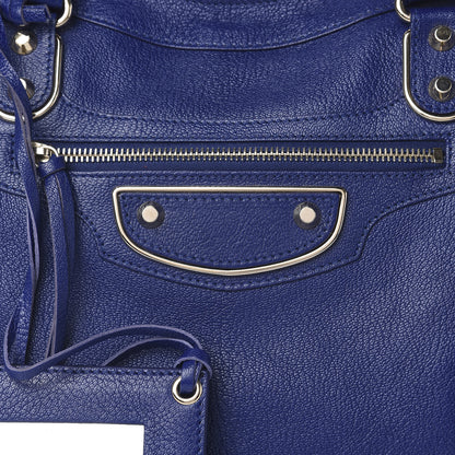 Balenciaga Chevre Gold Metallic Edge Hardware City Bleu Roi 11 of 11