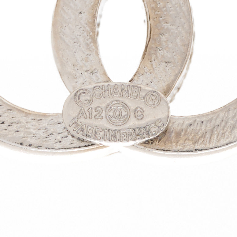 Chanel Crystal CC Earrings Silver 4 of 5
