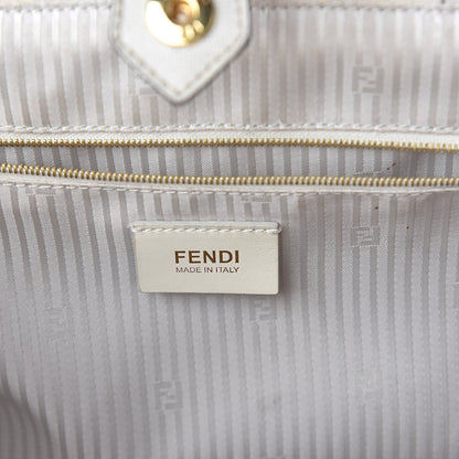 Fendi Vitello Elite Large 2Jours Tote Latte Bianco 6 of 15