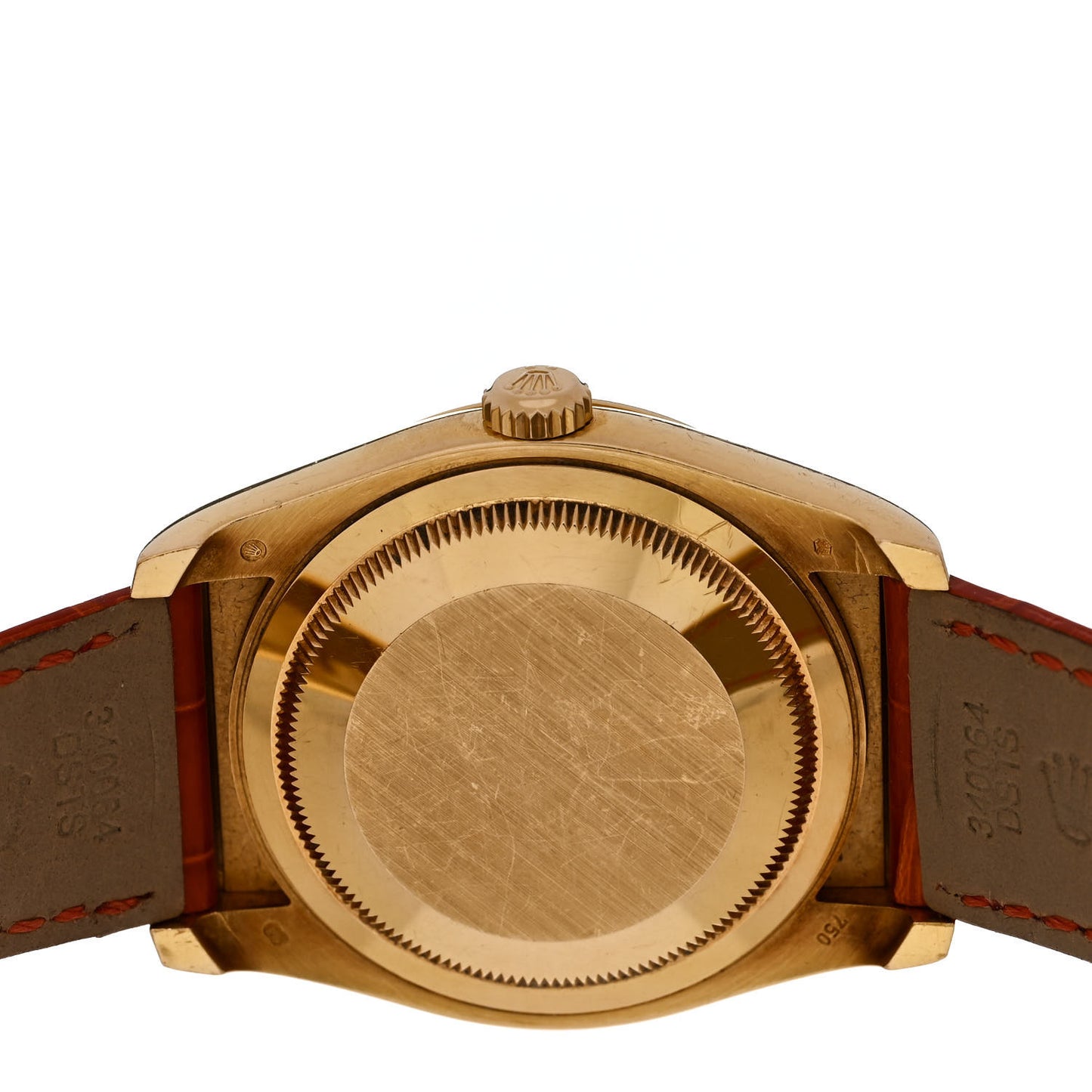 18K Yellow Gold Alligator 36mm Oyster Perpetual Datejust Watch Champagne 116138