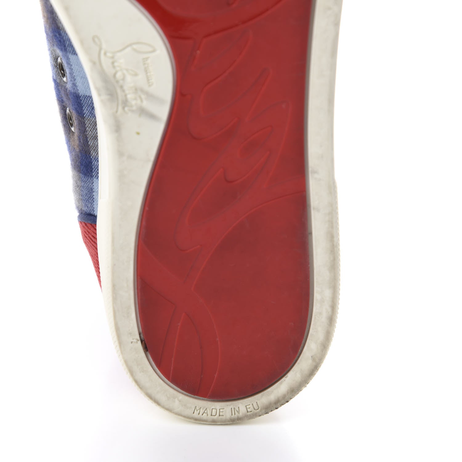 Christian Louboutin Crosta Barbara Square Lou Spikes Orlato Flat Sneakers 46 Version Blue 10 of 13