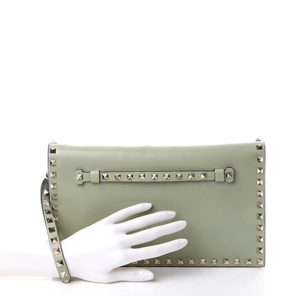 Valentino Garavani Nappa Rockstud Wristlet Clutch Green Tea Sorbet 2 of 8