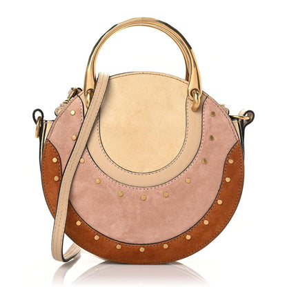 Chloe Smooth Calfskin Suede Patchwork Studded Small Pixie Bag Pearl Beige 1 of 10