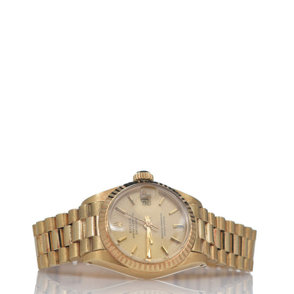Rolex 18K Yellow Gold 26mm Datejust President Watch Champagne 6917 2 of 4