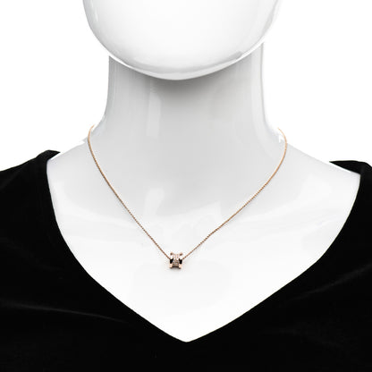 Bulgari 18K Rose Gold Diamond Small B.Zero1 Pave Pendant Necklace 2 of 7