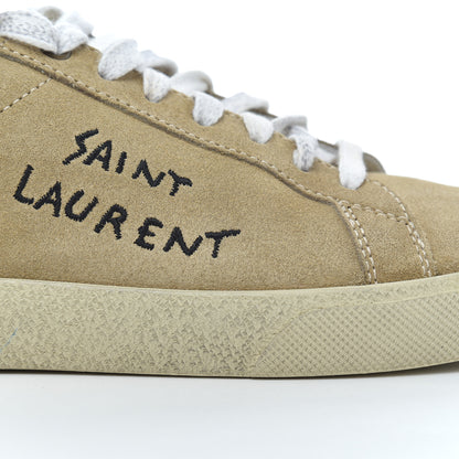 Saint Laurent Distressed Suede Womens Court Classic Sneakers 38 Desert 11 of 22