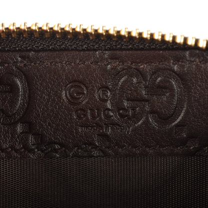 Gucci Guccissima Zip Around Coin Purse Wallet Dark Brown 5 of 7