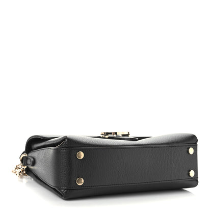 Gucci Dollar Calfskin Interlocking G Top Handle Shoulder Bag Black 4 of 9