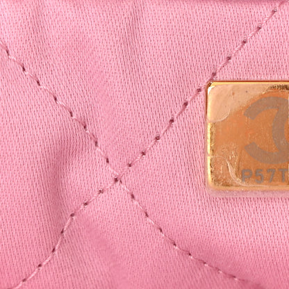 Chanel Shiny Calfskin Quilted Chanel 22 Drawstring Bag Pink 6 of 10