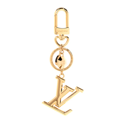 Louis Vuitton Metal LV Facettes Bag Charm Key Holder Gold 1 of 5