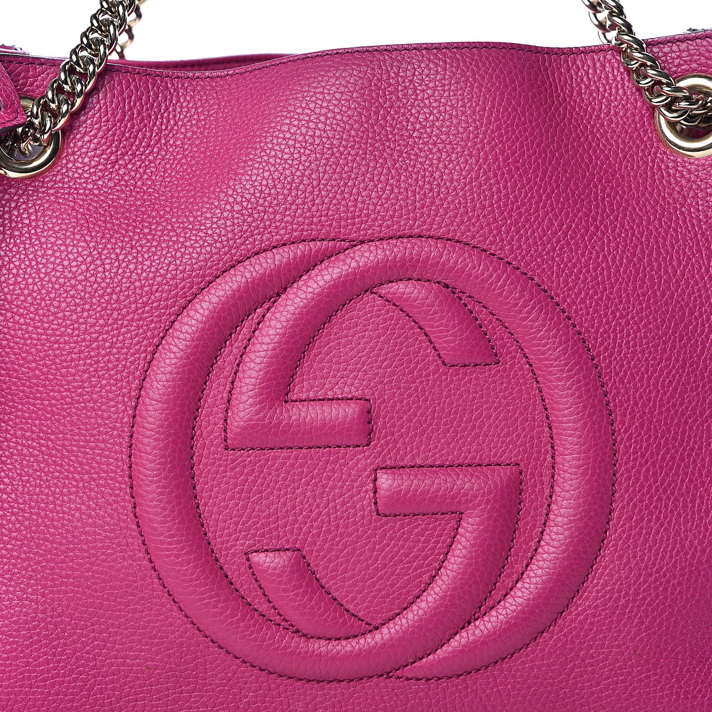 Cellarius Calfskin Medium Soho Chain Shoulder Bag Bright Bouganville