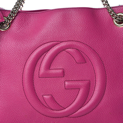 Gucci Cellarius Calfskin Medium Soho Chain Shoulder Bag Bright Bouganville 8 of 19