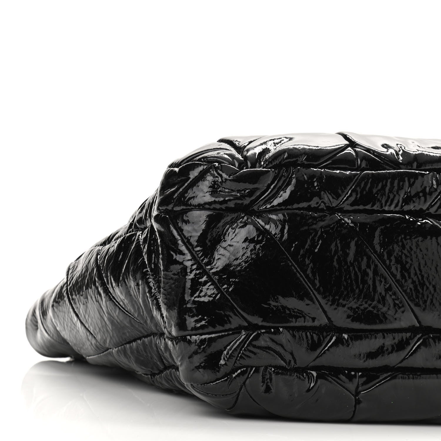 Prada Vernice Chevron Tote Black 8 of 9