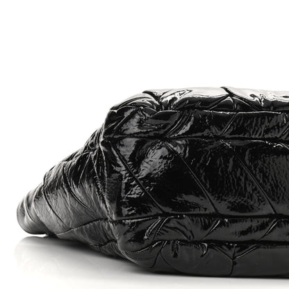 Prada Vernice Chevron Tote Black 8 of 9