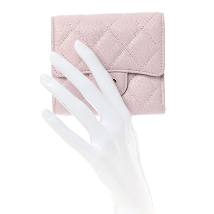 Chanel Caviar Quilted Compact Flap Wallet Light Pink 3 of 11