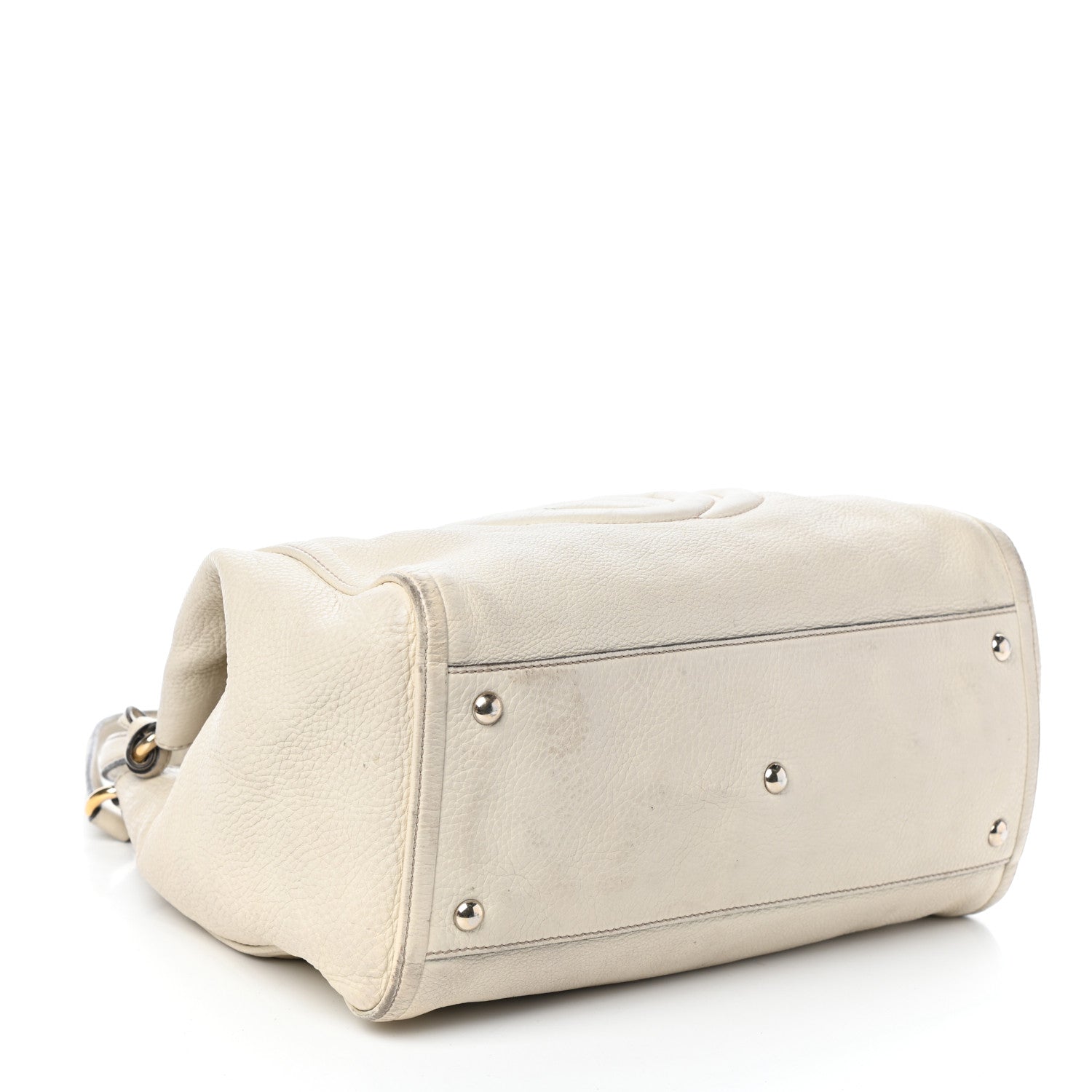 Gucci Pebbled Calfskin Medium Soho Shoulder Bag Off White 4 of 10