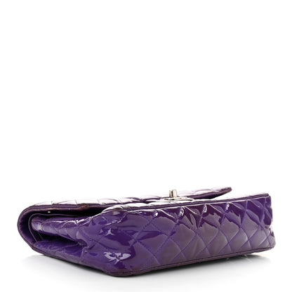 Chanel Patent Calfskin Quilted Medium Double Flap Purple 4 of 14