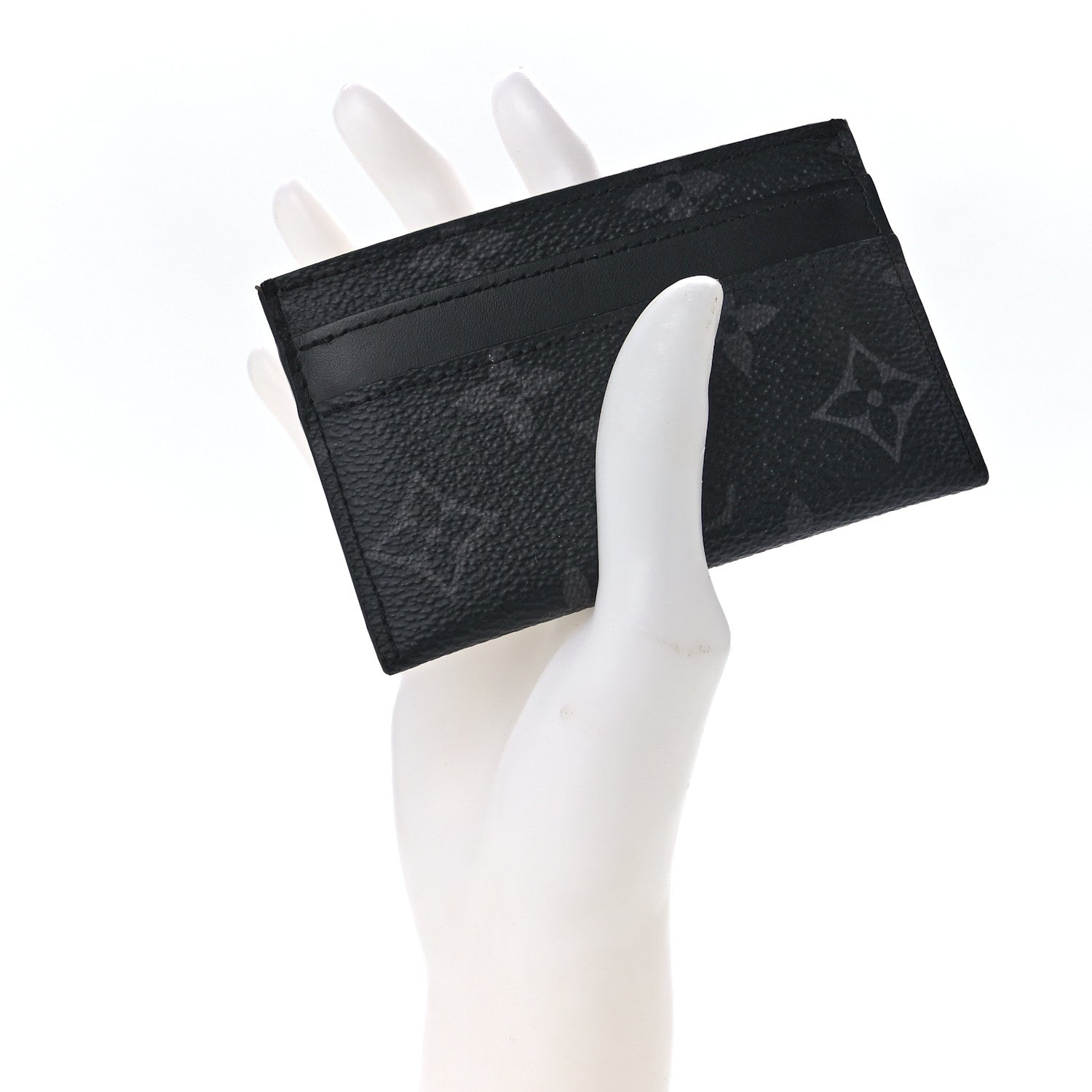 Louis Vuitton Monogram Eclipse Porte-Cartes Double Card Holder 2 of 10