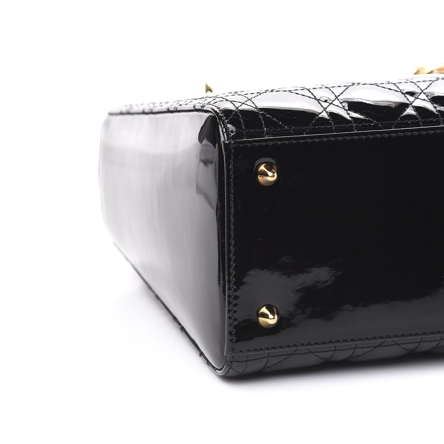 Patent Cannage Medium Lady Dior Black