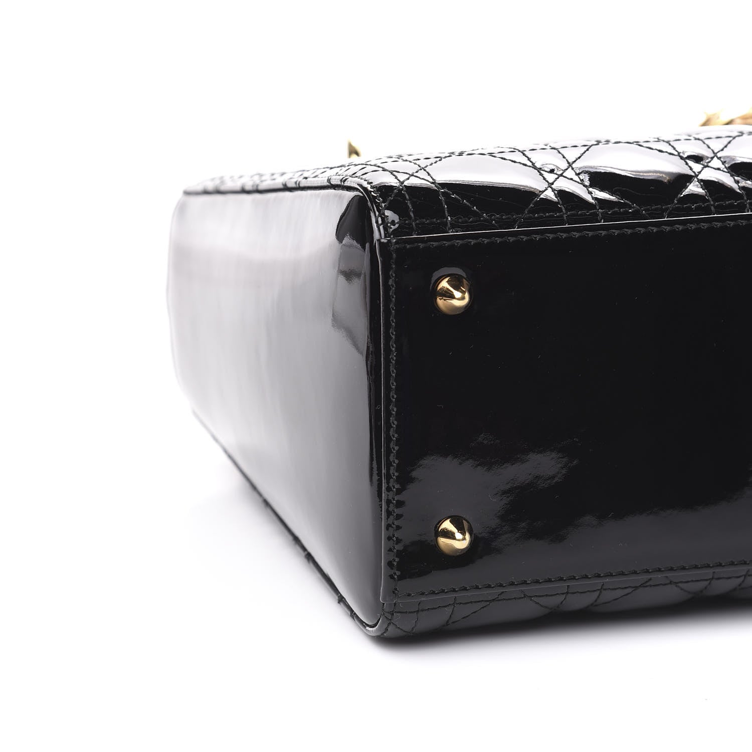 Christian Dior Patent Cannage Medium Lady Dior Black 7 of 9