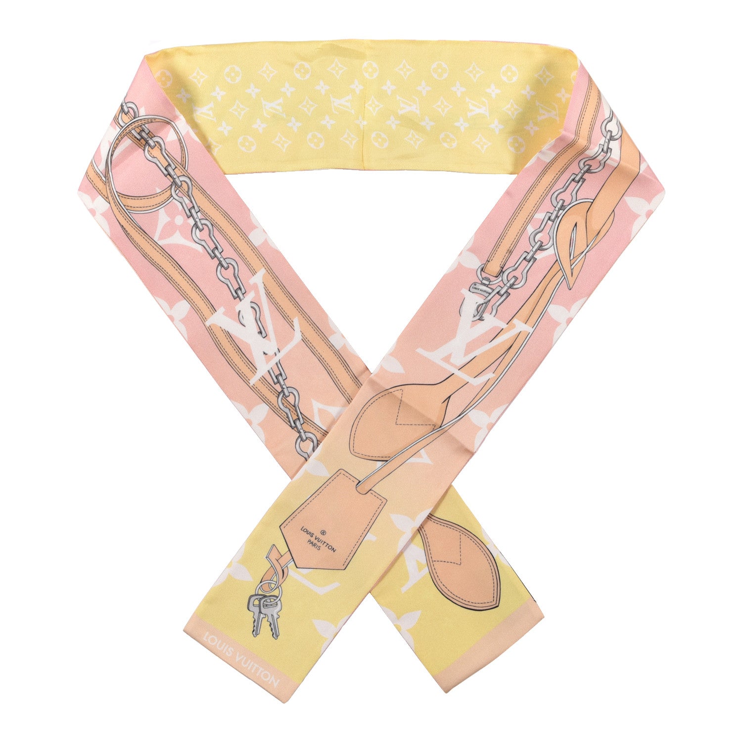 Louis Vuitton Silk Monogram Gradient By The Pool Bandeau Pink 1 of 3