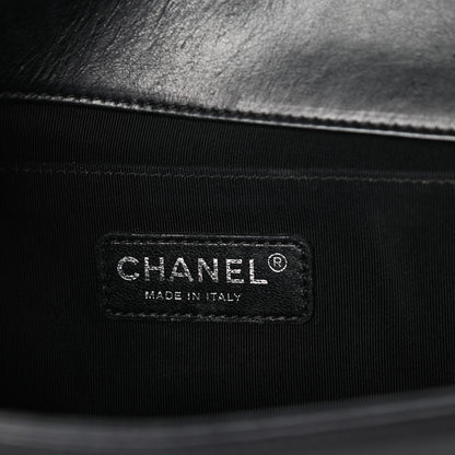 Chanel Calfskin Double Stitch Medium Boy Flap Black 6 of 10