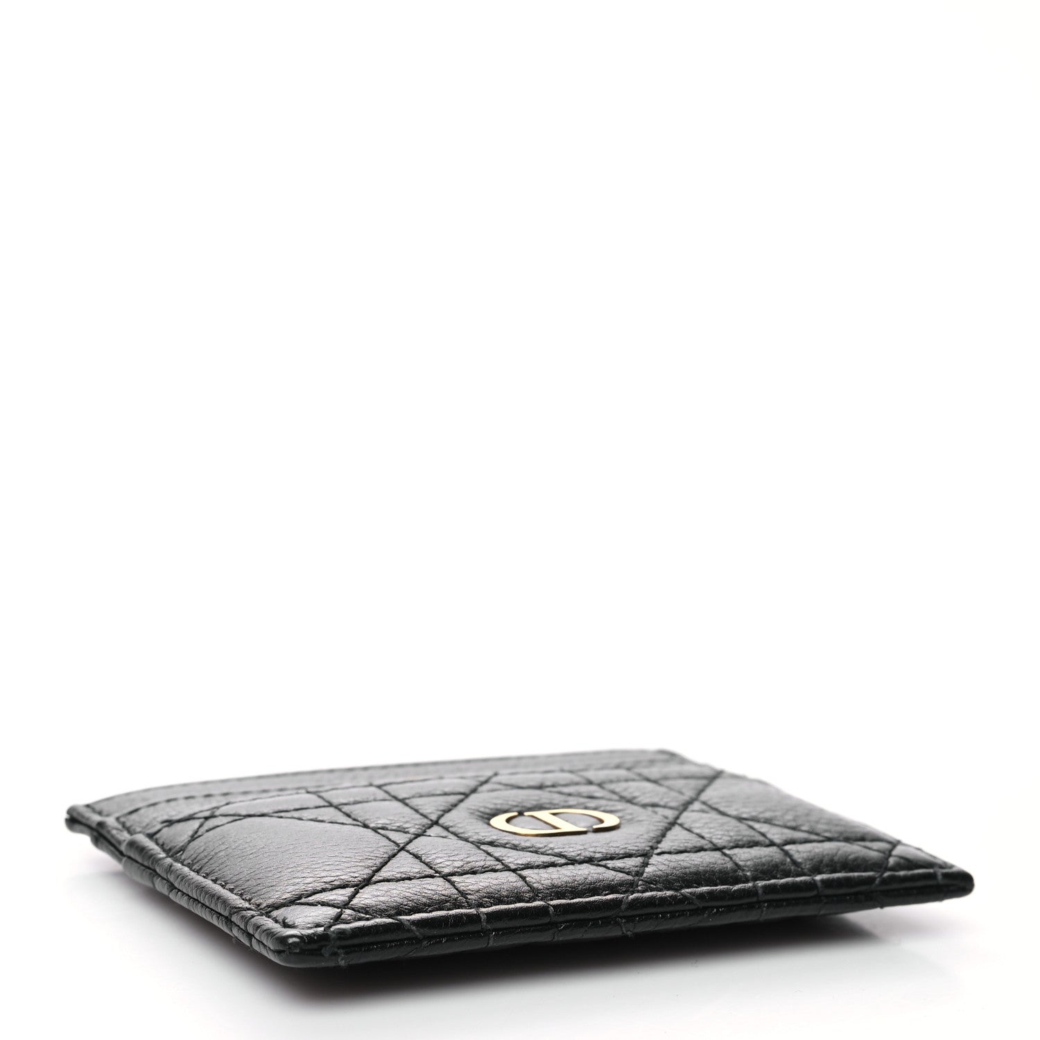 Christian Dior Supple Calfskin Cannage Caro Five-Slot Card Holder Black 4 of 11