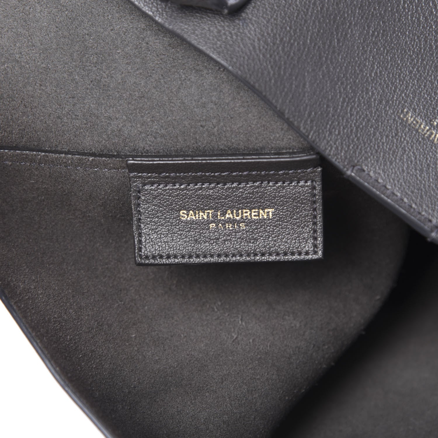 Saint Laurent Calfskin Large Shopping Tote Dark Grey 6 of 16