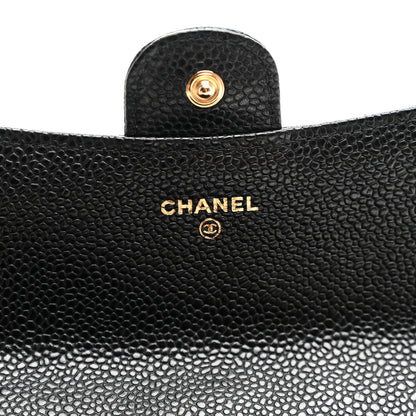 Chanel Caviar Quilted Large Gusset Flap Wallet Black 6 of 8
