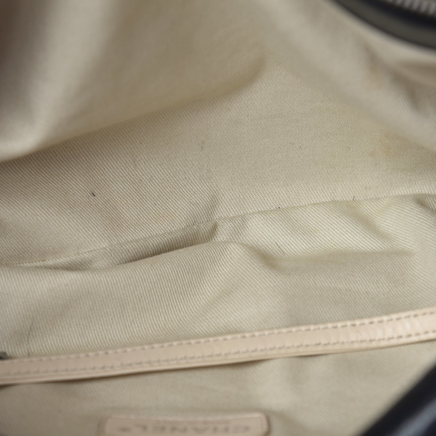 Glazed Goatskin Double Contrast Stitch Tote Black