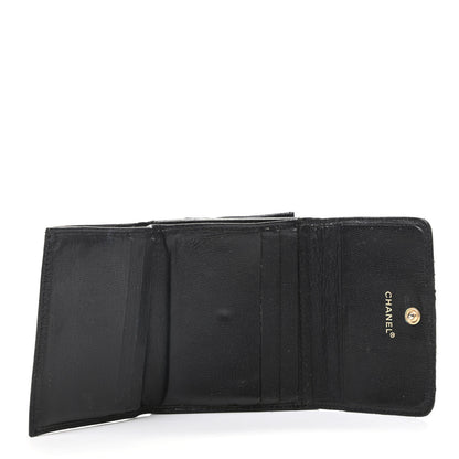 Chanel Goatskin Compact Double Sided Wallet Black 6 of 12