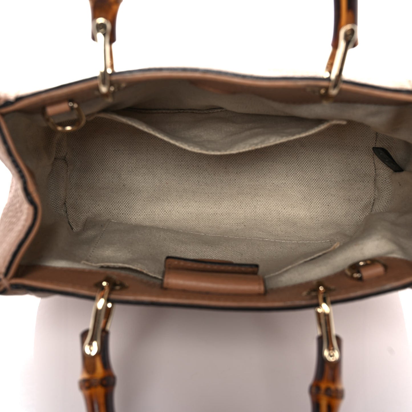 Cellarius Calfskin Mini Bamboo Shopper Tote Camelia