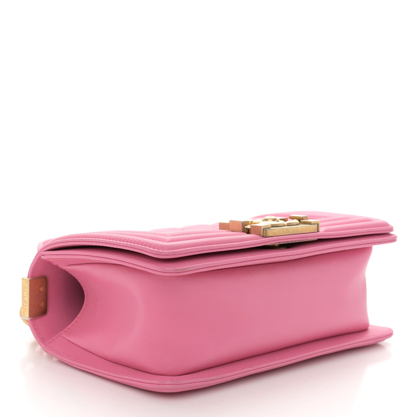 Calfskin Quilted Small Boy Flap Pink