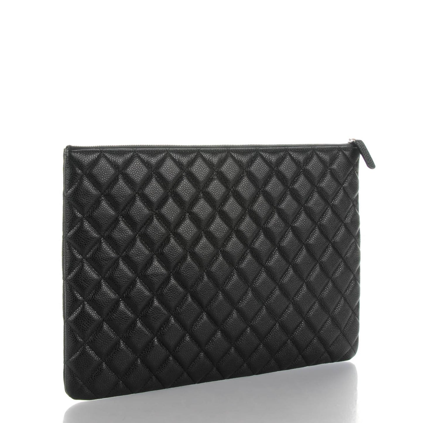 Caviar Quilted Large Cosmetic Case Black