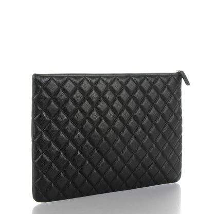 Chanel Caviar Quilted Large Cosmetic Case Black 3 of 7