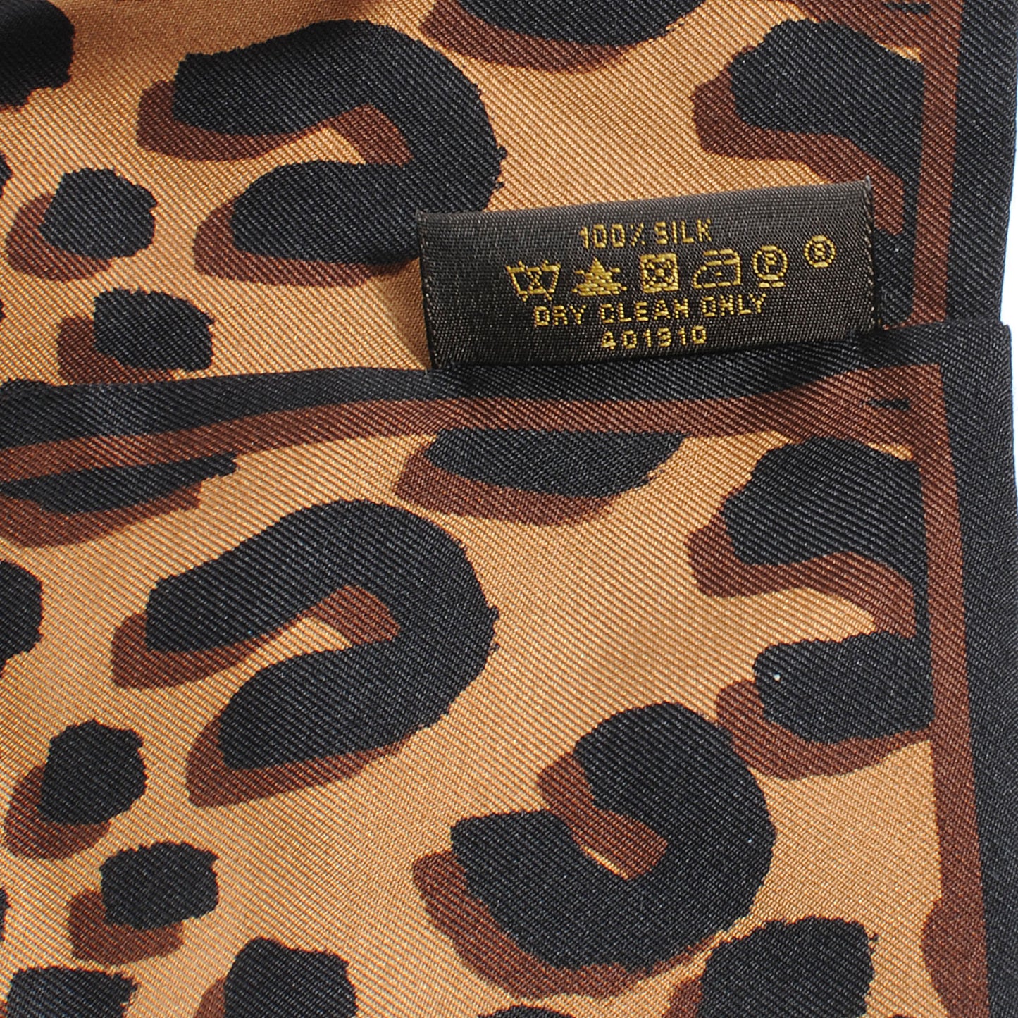 Silk Leopard Bandeau Scarf Marron